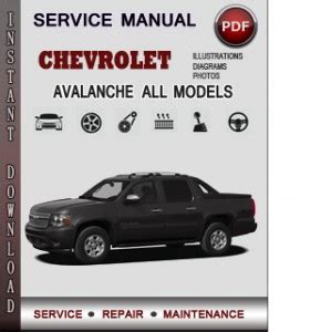 2002 Avalanche All Models Service And Repair Manual