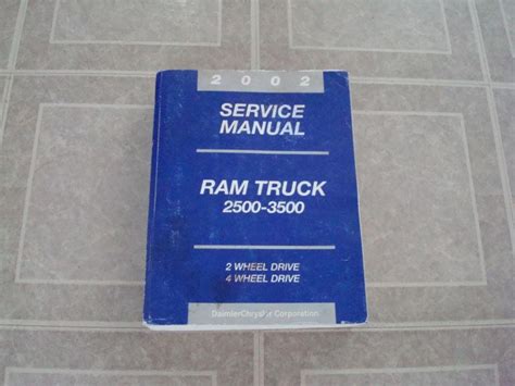 2002 Chrysler Dodge Ram Truck 2500 3500 Workshop Repair Service Manual