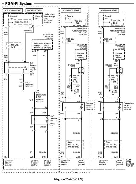 2002 Honda Civic O2 Sensor Wiring Diagram