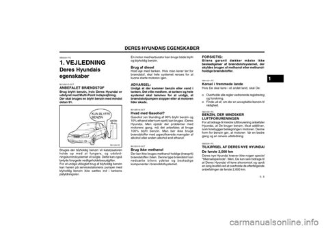 2002 Hyundai Elantra Instruktionsbog Danish Manual and Wiring Diagram