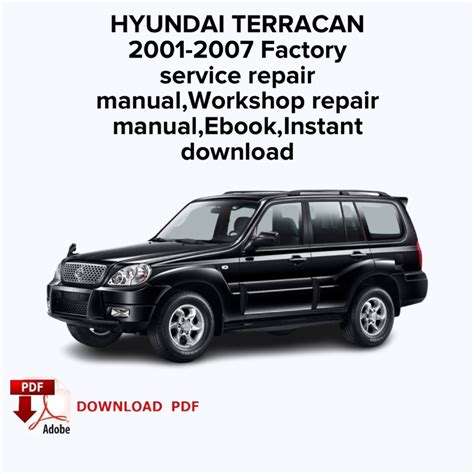 2002 Hyundai Terracan Factory Service Repair Workshop Manual Instant Download