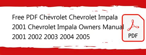 2002 Impala All Models Service And Repair Manual