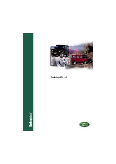 2002 Land Rover Defender Service Manual