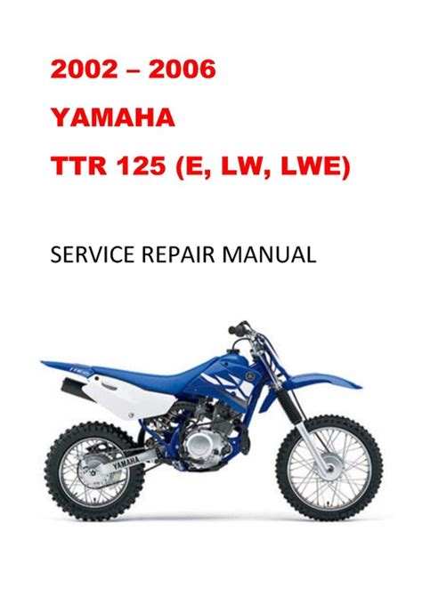 2002 Yamaha Ttr 125 Lw P Motorcycle Service Manual