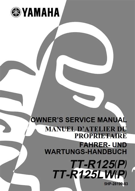 2002 Yamaha Ttr 125 Motorcycle Owner S Service Repair Manual