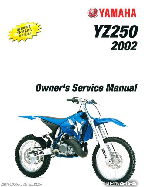 2002 Yamaha Yz250 P Lc Service Repair Manual Download 02