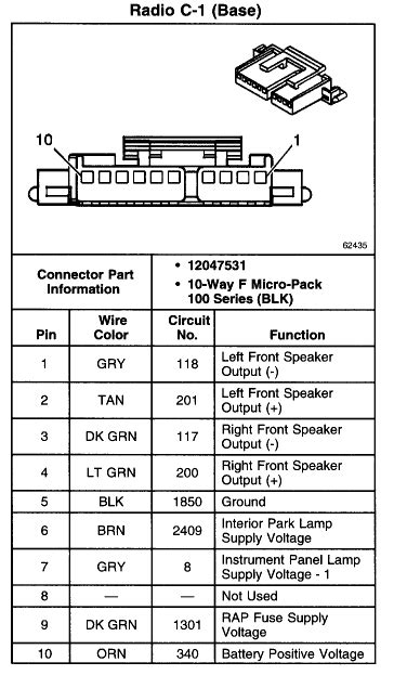 2002 Yukon Radio Wiring Harness