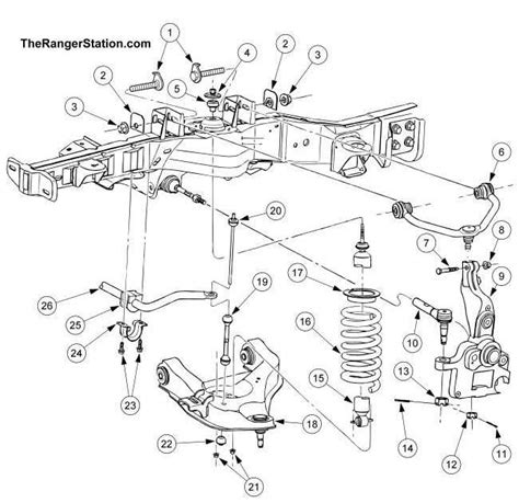 2002 ford ranger front suspension diagram 