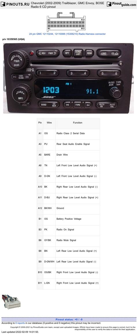 2002 gmc envoy bose stereo system wiring diagram of in 