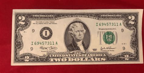 2003 $2 Bill Value Chart