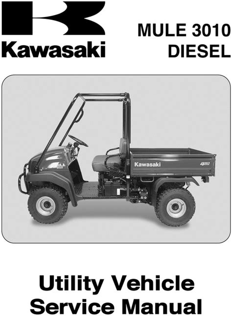 2003 2004 Kawasaki Mule 3010 Diesel Kaf950 B1 B2 Models Service Manual