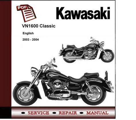 2003 2004 Kawasaki Vn1600 Service Repair Factory Manual Instant Download