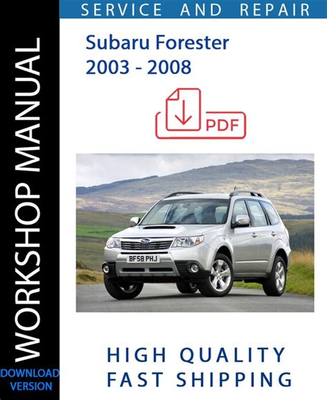 2003 2004 Subaru Forester Service Manual Instant