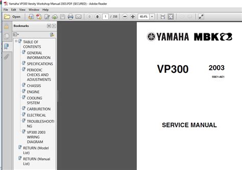 2003 2005 Yamaha Vp300 Service Repair Manual Download