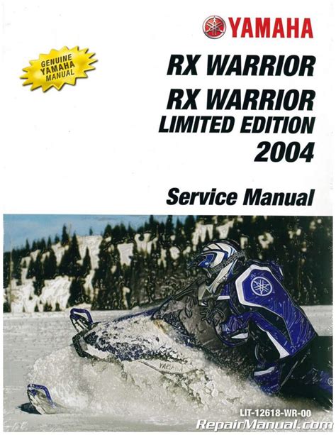 2003 2006 Yamaha Rx 1 Series Snowmobile Repair Manual