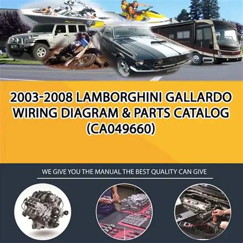 2003 2008 Lamborghini Gallardo Wiring Diagram Parts Catalog