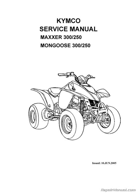 2003 2014 Kymco 300 250 Quad Service Manual