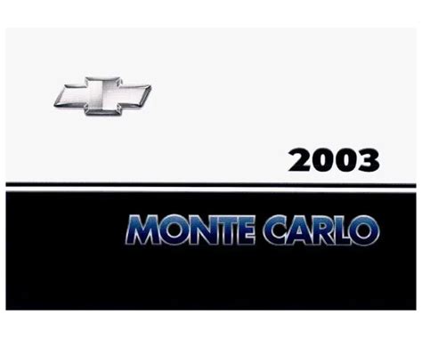 2003 Chevy Monte Carlo Owners Manual
