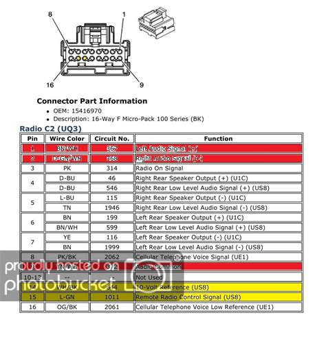 2003 Chevy Silverado Radio Wiring Harness Color Code