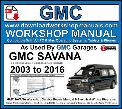 2003 Gmc Savana 2500 Service Repair Manual Software