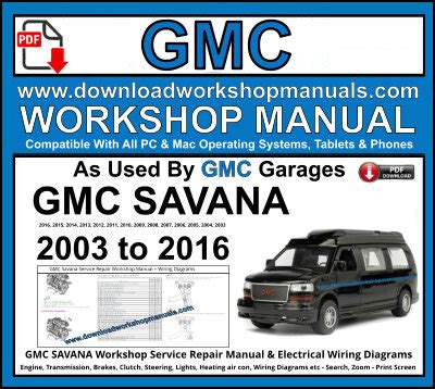 2003 Gmc Savana 3500 Service Repair Manual Software