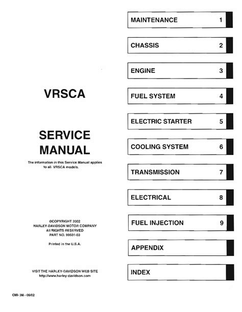 2003 Harley Davidson Vrsca V Rod Service Repair Manual Free Preview