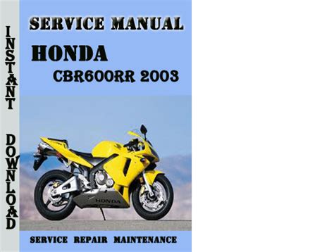 2003 Honda Cbr600rr Service Repair Manual Download