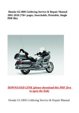 2003 Honda Gl1800 Goldwing Service Repair Manual Download