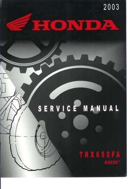 2003 Honda Trx650fa Rincon Service Repair Manual 03