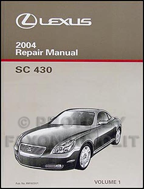 2003 Lexus Sc430 Service Repair Manual Software