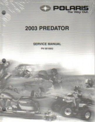 2003 Polaris Predator 500 Atv Factory Service Manual