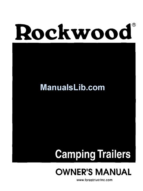 2003 Rockwood Freedom Owners Manual