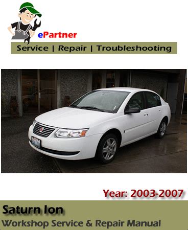 2003 Saturn Ion Service Repair Manual Software