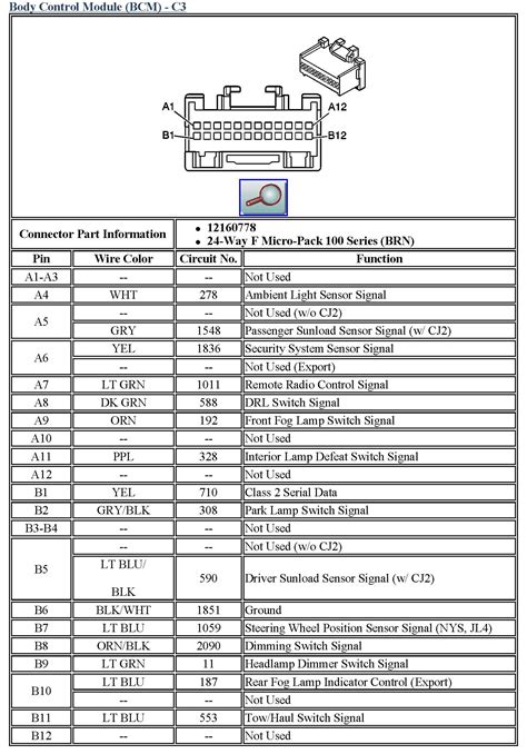 2003 Silverado Bcm Wiring Diagram