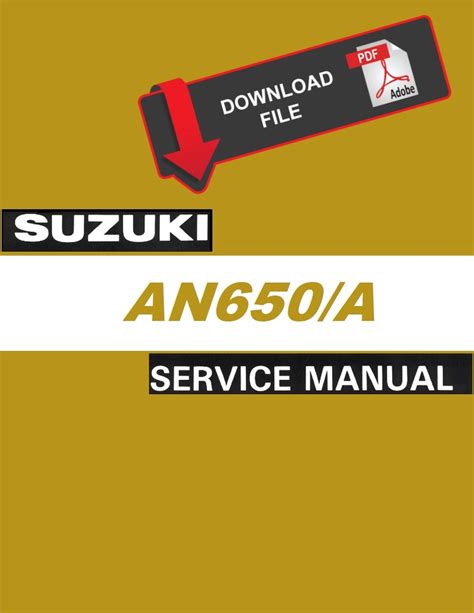 2003 Suzuki An650 Service Manual Download