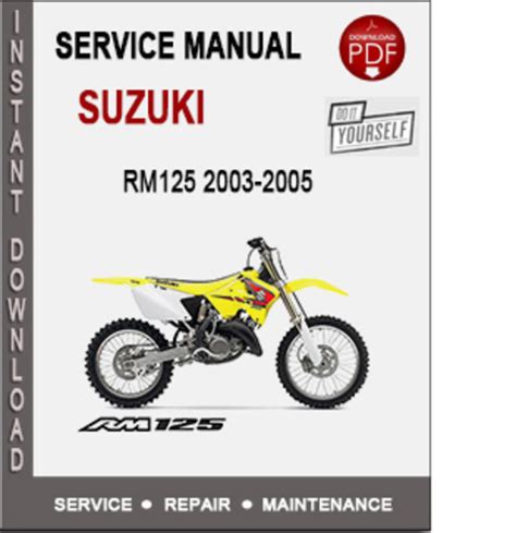 2003 Suzuki Rm125 Service Manual