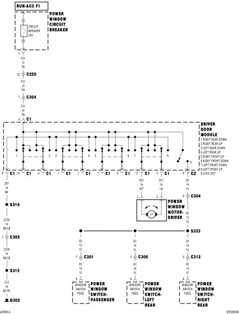 2003 dodge power window diagram 