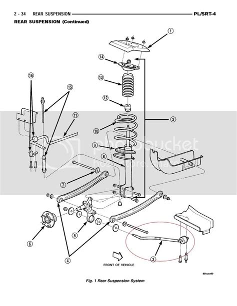 2003 dodge stratus rear suspension diagram 