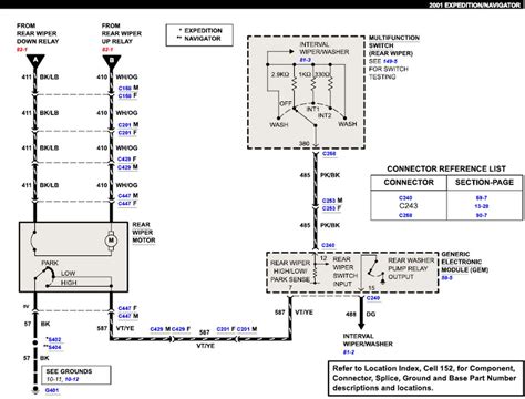 2003 ford explorer wiper motor wiring diagram 