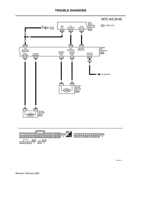 2003 nissan frontier air conditioning diagram wiring 