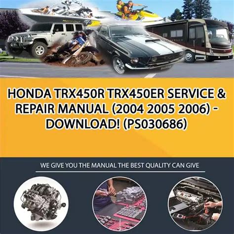 2004 2005 Honda Trx450r Service Repair Manual