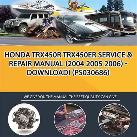 2004 2005 Honda Trx450r Workshop Repair Service Manual