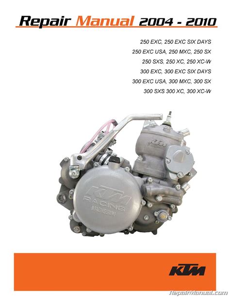 2004 2010 Ktm 250 300 Service Repair Manual Download