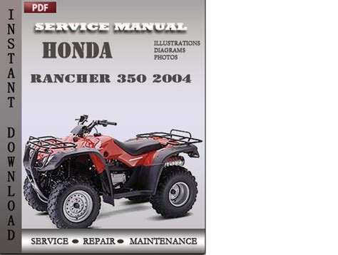 2004 350 4trax Honda Rancher Service Manual Free