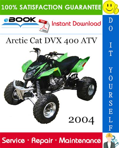 2004 Arctic Cat Dvx 400 Atv Service Repair Manual