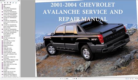 2004 Chevrolet Avalanche 1500 Service Repair Manual Software