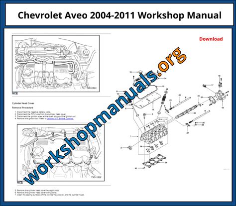 2004 Chevrolet Aveo Service Repair Manual Software