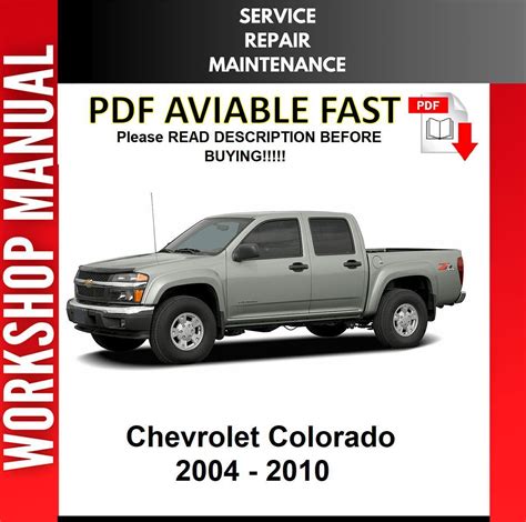 2004 Chevrolet Colorado Service Repair Manual Software