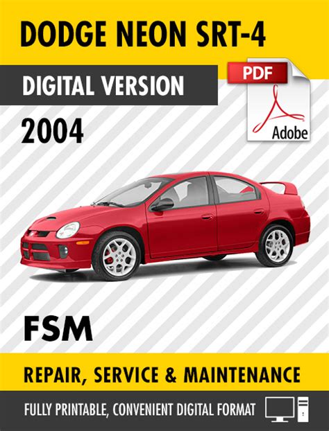 2004 Dodge Neon Sx2 0 Srt 4 Service Repair Manual