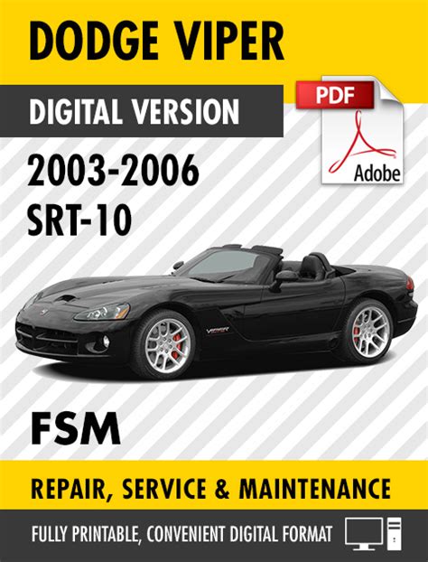 2004 Dodge Viper Factory Service Manual Download